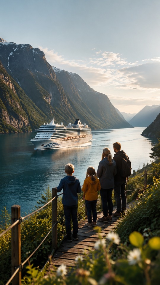 Norway Fjord Cruise Scene - 4K Background