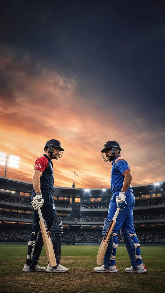 ENG vs IND Match 2026 - Cinematic 4K Cricket Wallpaper
