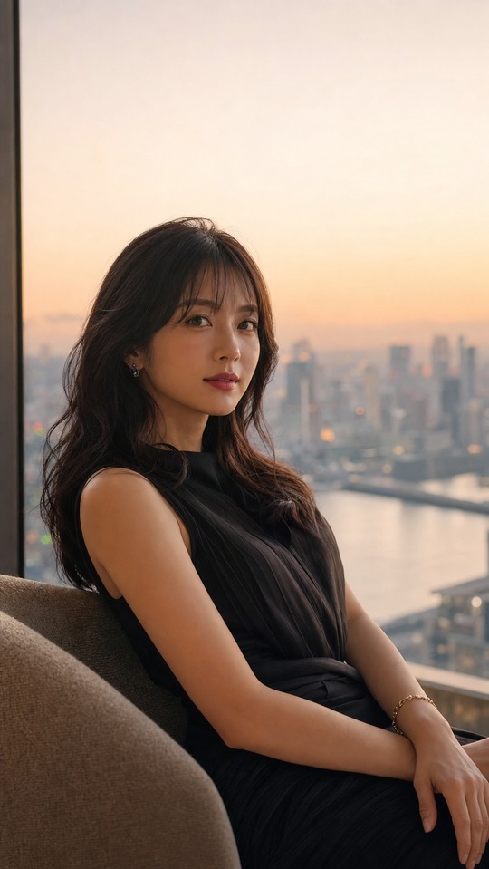 Shizuka Furuya - City Skyline Sunset 4K Wallpaper