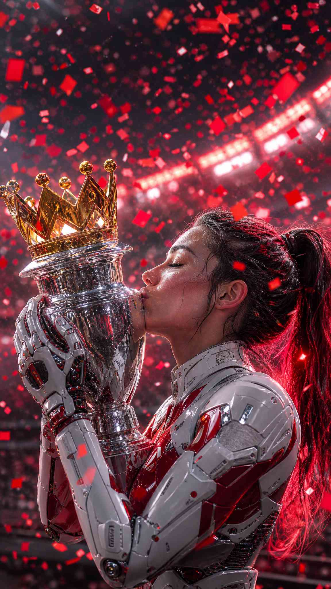 Cyber Champion Victory - 4K Phone Wallpaper
