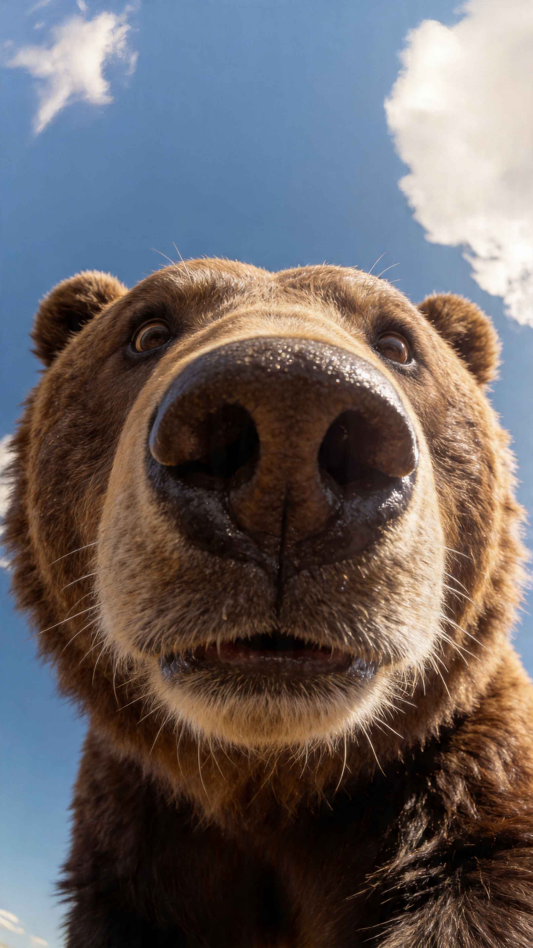Funny Brown Bear Close Up - 4K Wallpaper