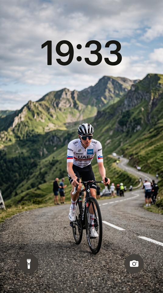 Tadej Pogačar Cinematic Mountain Climb - 4K Wallpaper