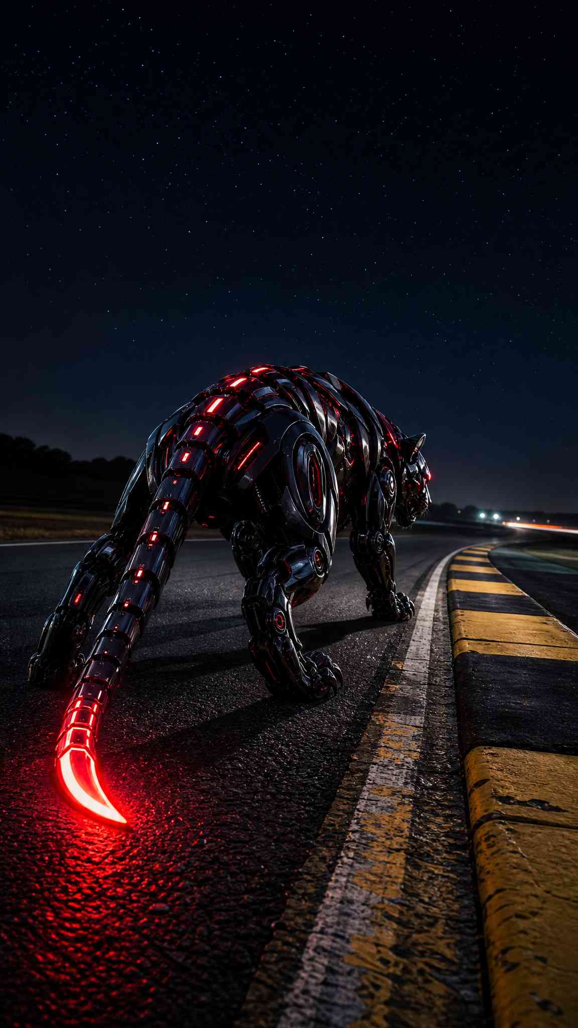 Cyber Panther Robot - 4K Mobile Wallpaper