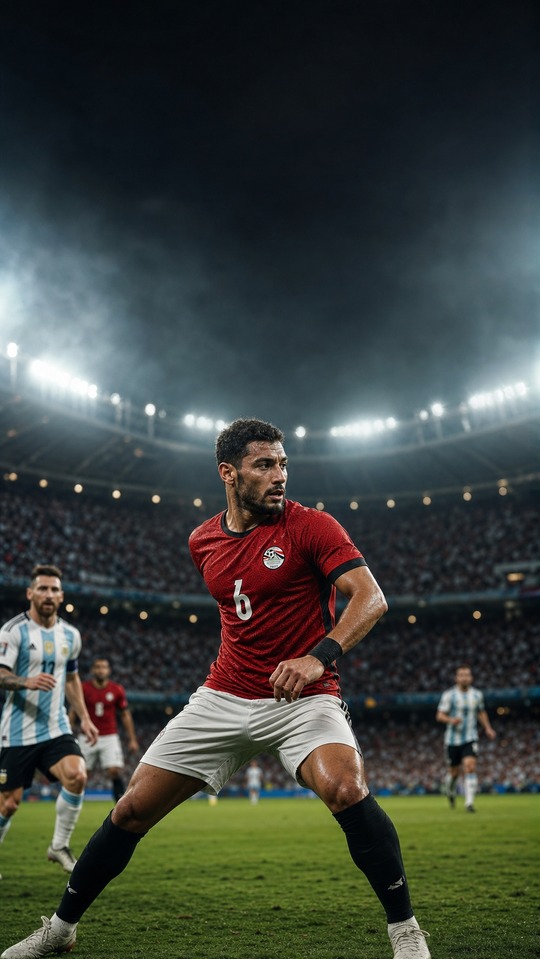 Yasser Ibrahim Ägypten vs Argentinien - 4K Wallpaper