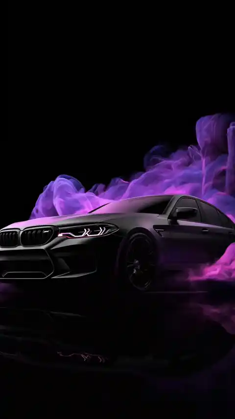 BMW Neon Rauch - Animiertes Hintergrundbild