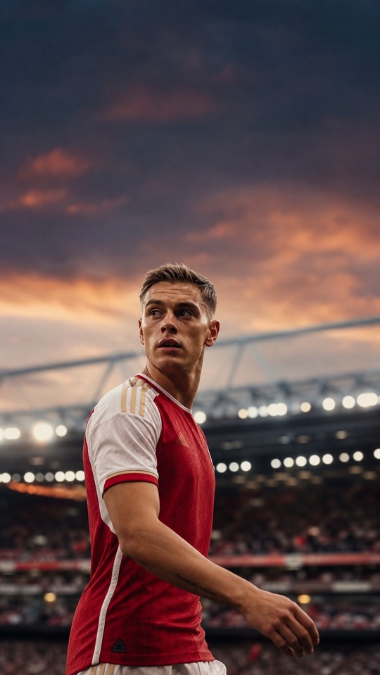 Leandro Trossard Arsenal Cinematic - 4K Mobile Wallpaper