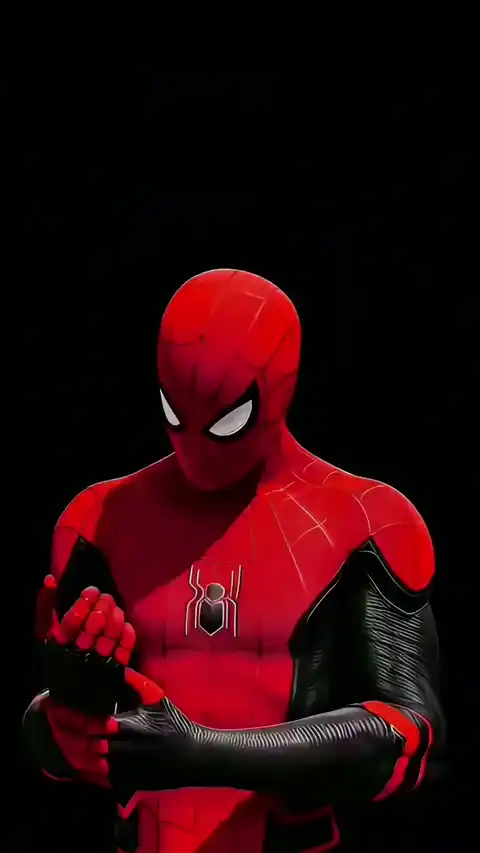 Fond d'Écran Animé Dynamique Spider-Man Costume Rouge et Noir