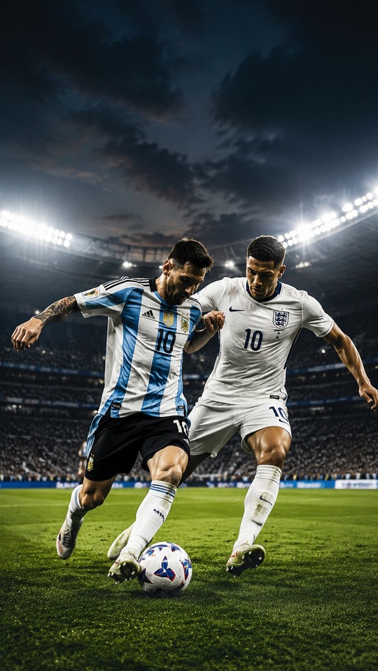ARG vs ENG Football Match - 4K Mobile Wallpapers