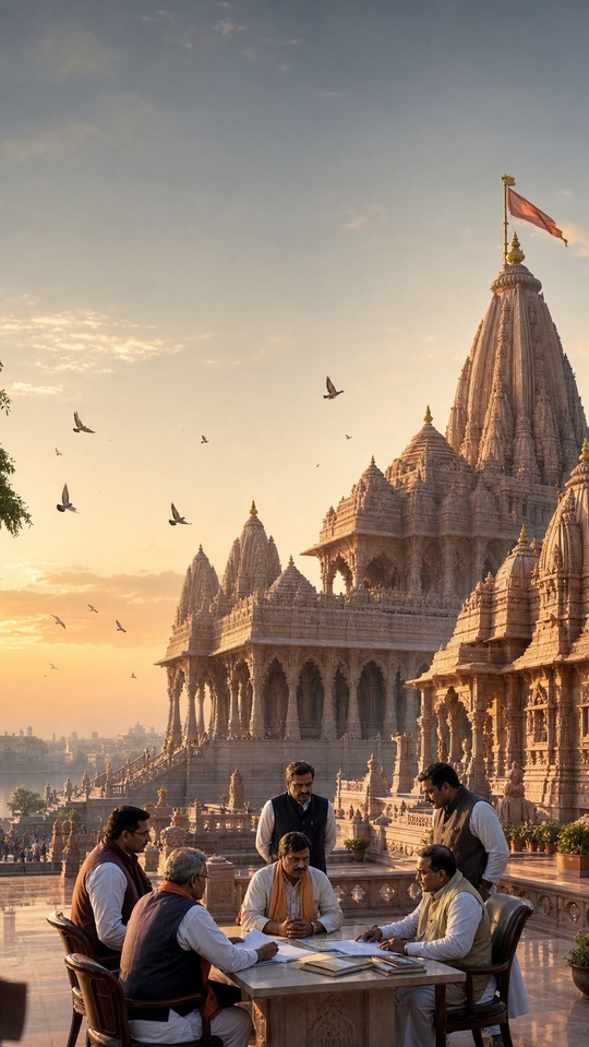 Ayodhya Ram Mandir Realistic Scene - 4K Wallpaper