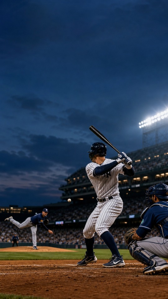 Yankees vs Rays Baseball - 4K Mobile Wallpaper