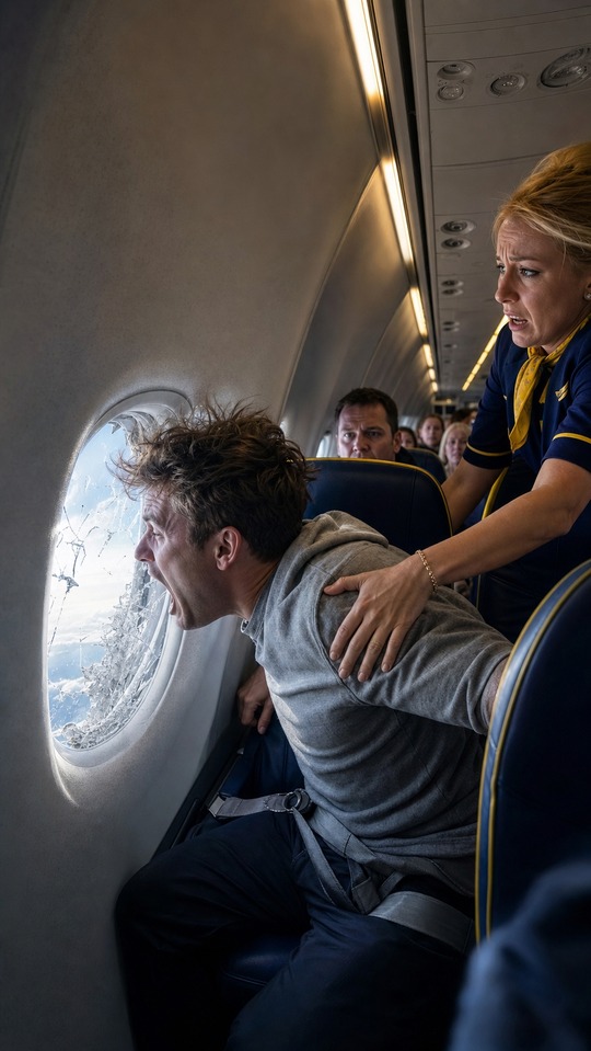 FR1879 Airplane Window Emergency - 4K Wallpaper