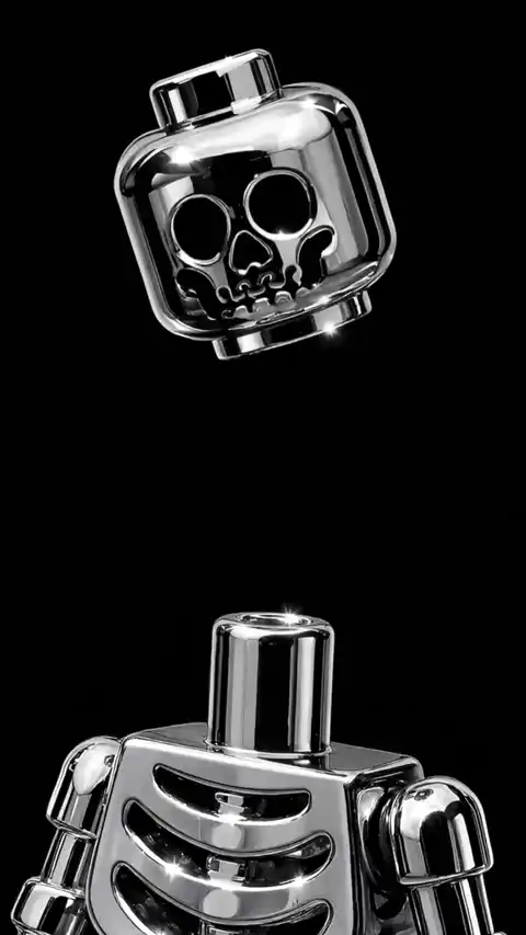 Chrome Skeleton Metallic - Live Wallpaper