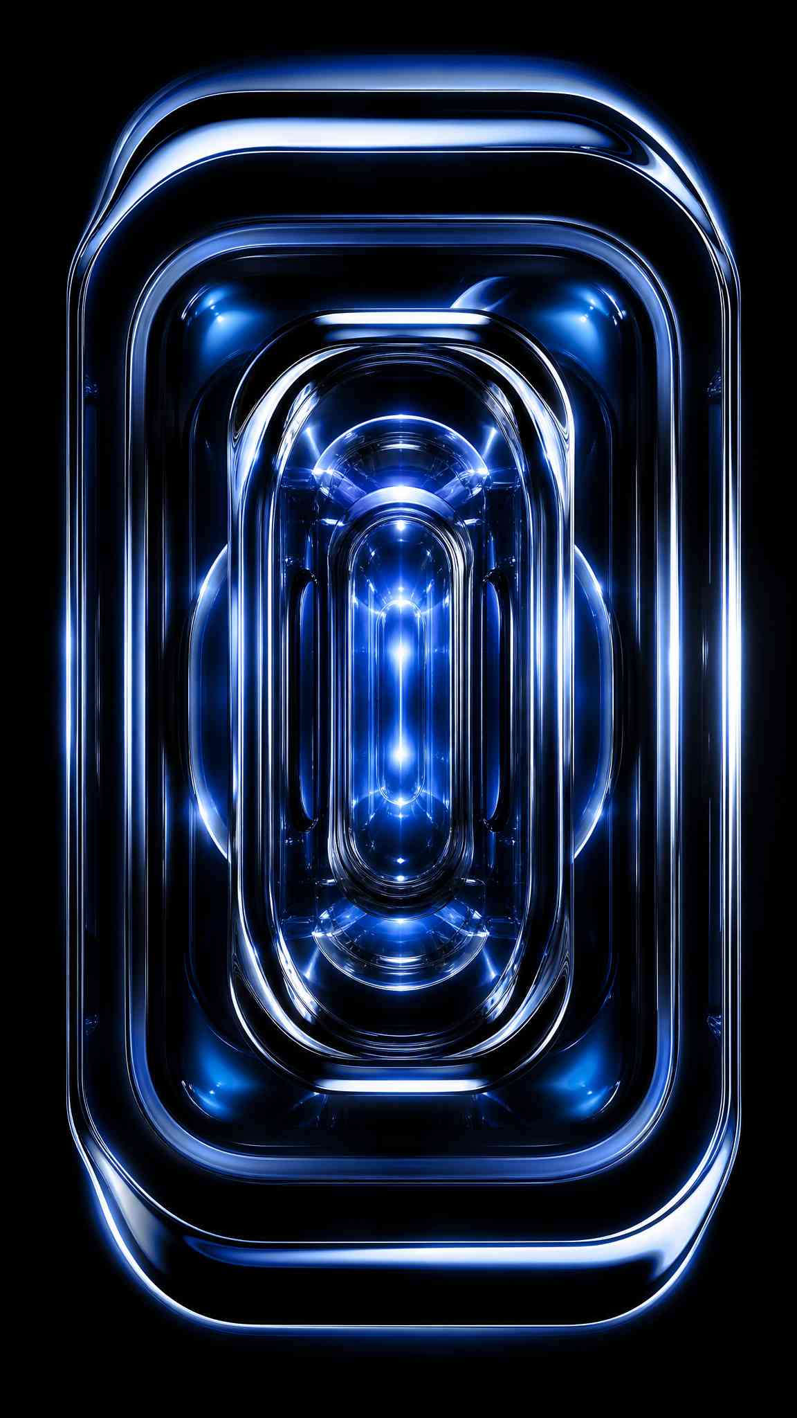 Abstract Blue Tech Glass - 4K Wallpaper