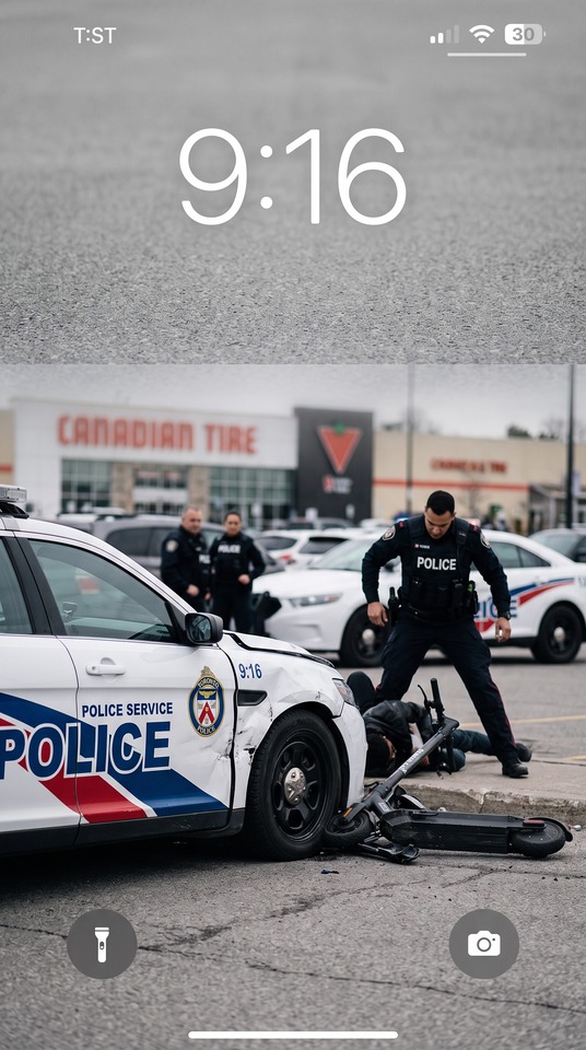 Toronto Police Scooter Takedown Whitby - 4K Hintergrundbild