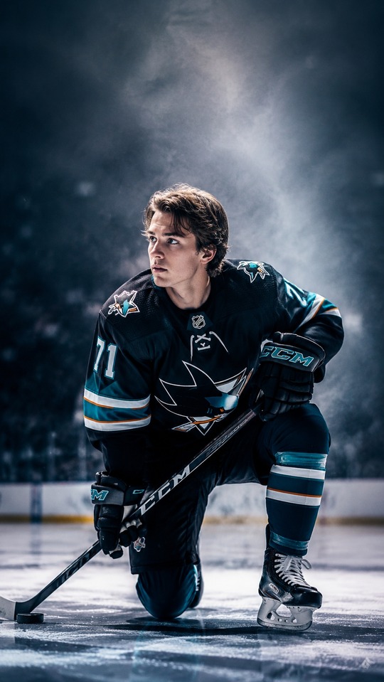 NHL 27 Macklin Celebrini Sharks - 4K Hockey Wallpaper