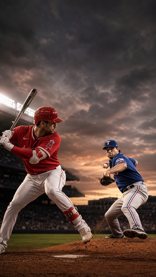 Angels vs Rangers Cinematic Showdown - 4K Wallpaper