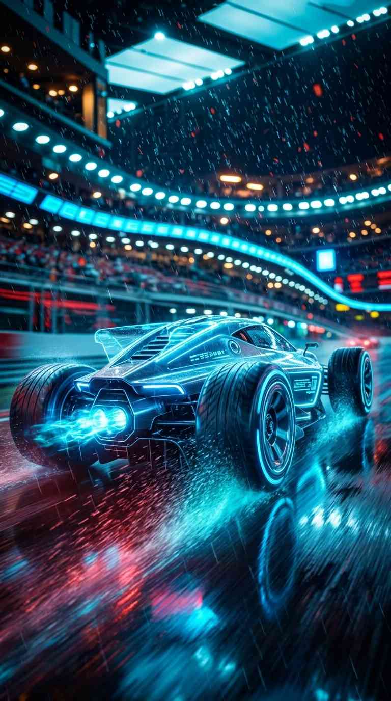 Cyberpunk Sportwagen - 4K Handy Wallpaper
