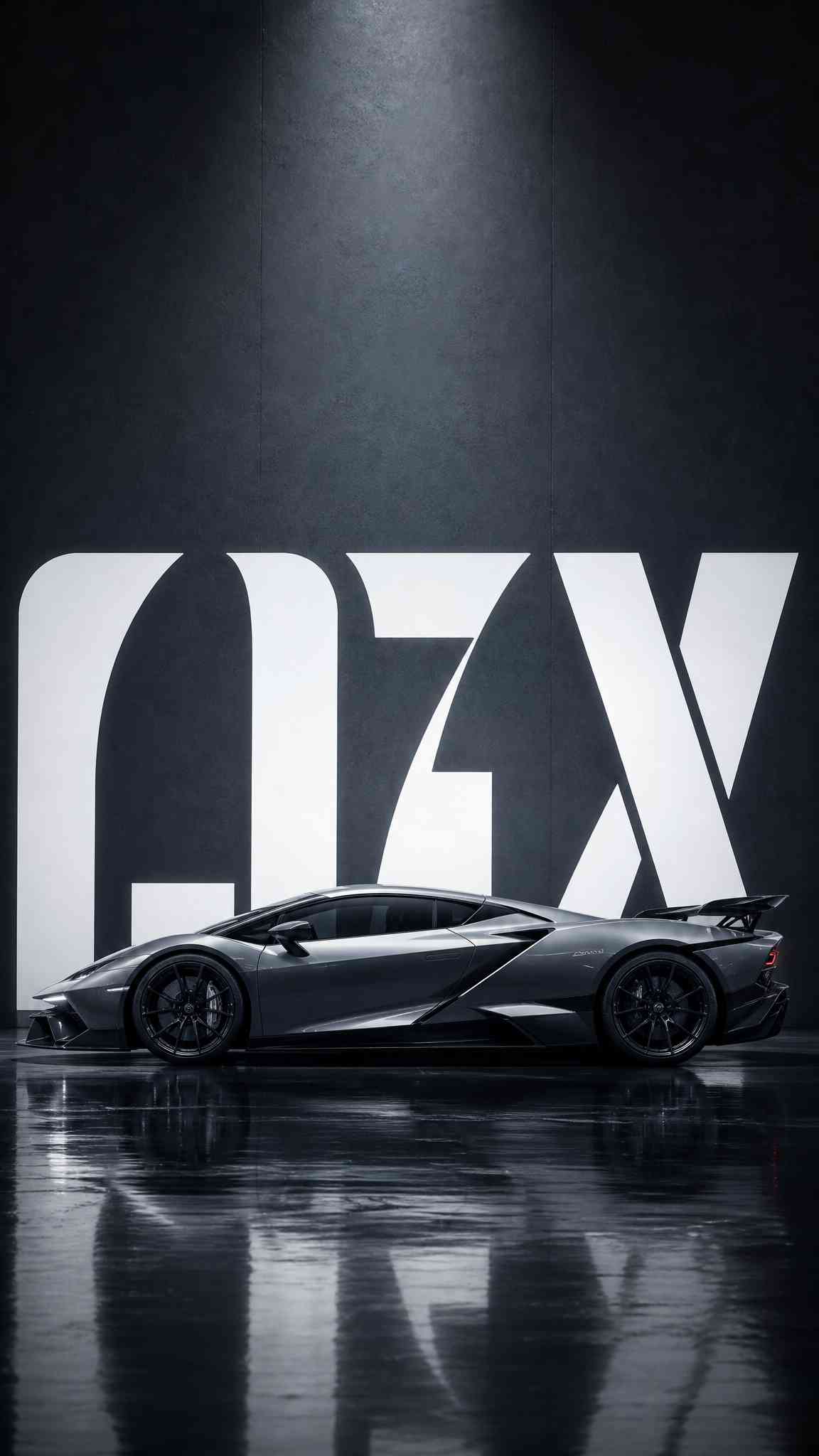 Dark Grey Sports Car 07X 4K Mobile Wallpaper