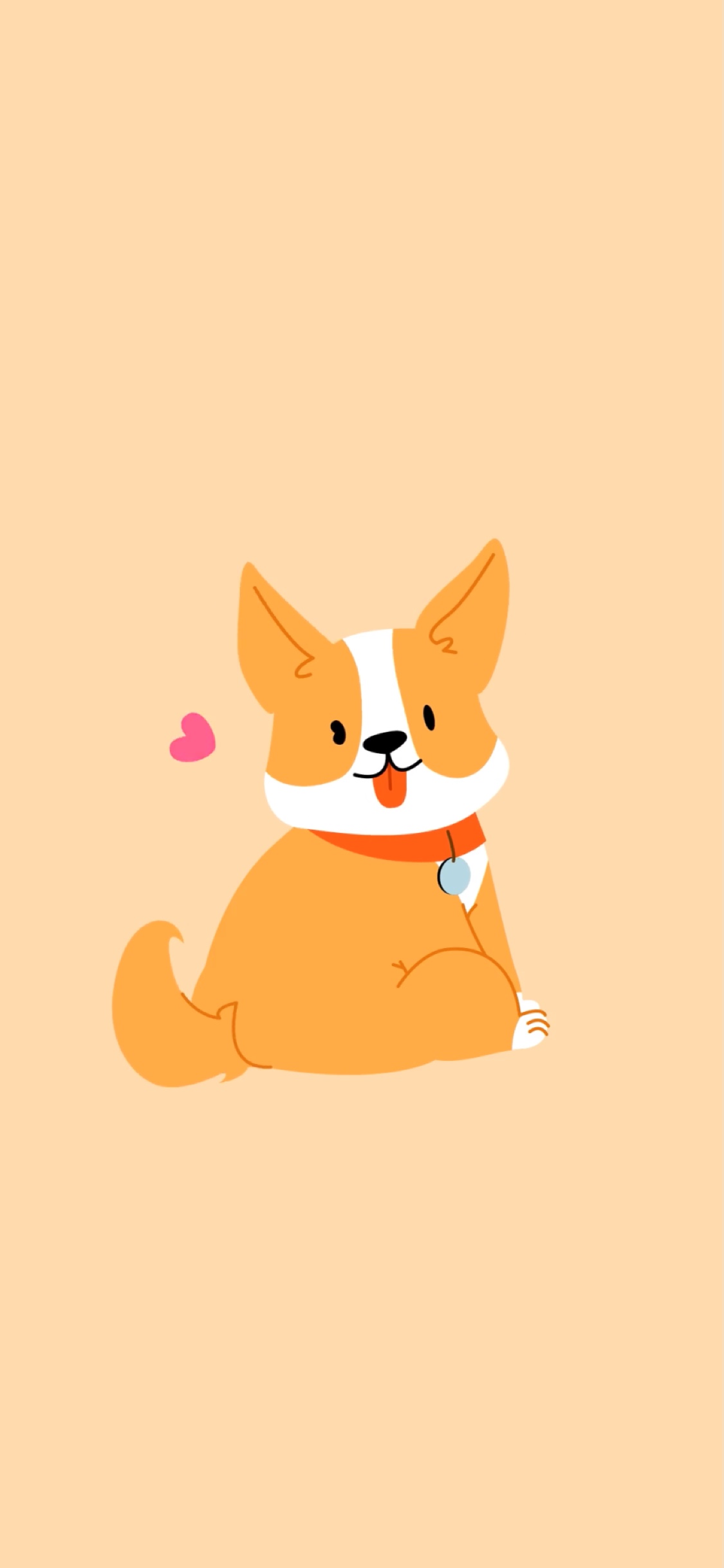 Minimalistischer Corgi - Live Hintergrund