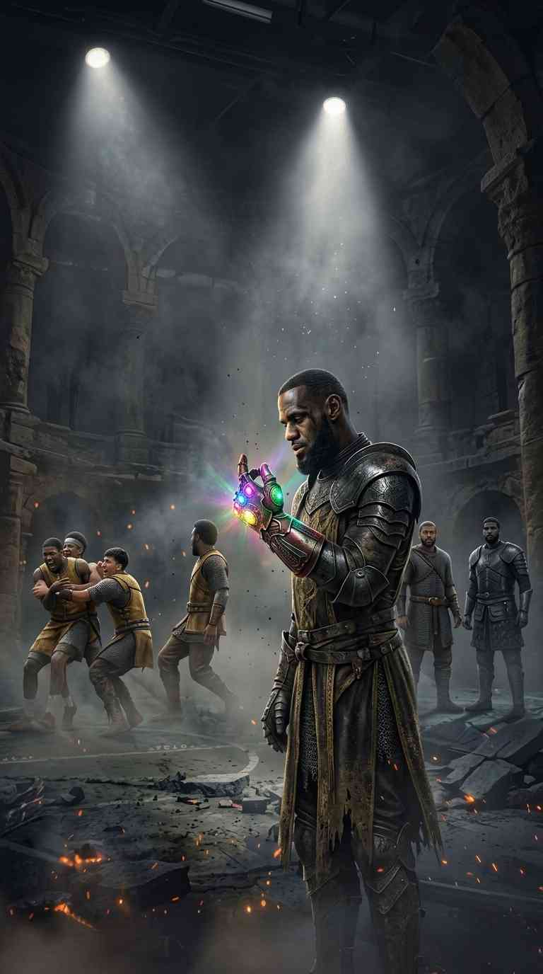 LeBron James Mittelalter Ritter - 4K Handy Wallpaper