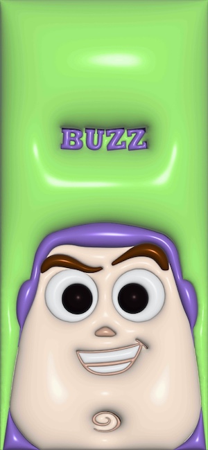 Buzz Lightyear 3D Glossy - 4K Hintergrundbild
