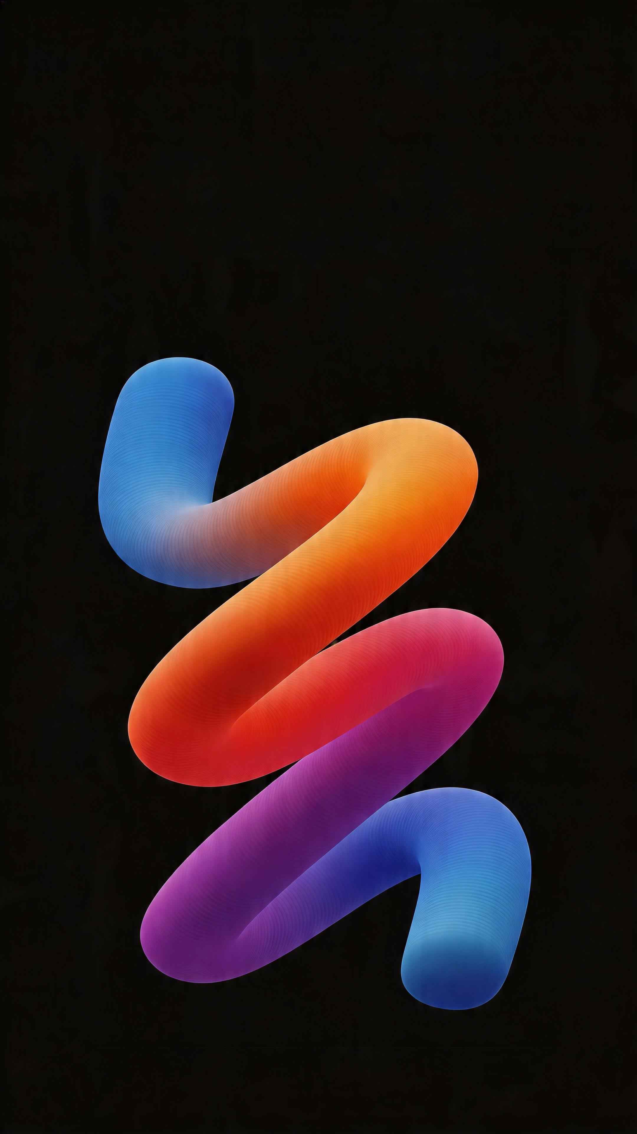 Colorful 3D Abstract Ribbon - 4K Wallpaper