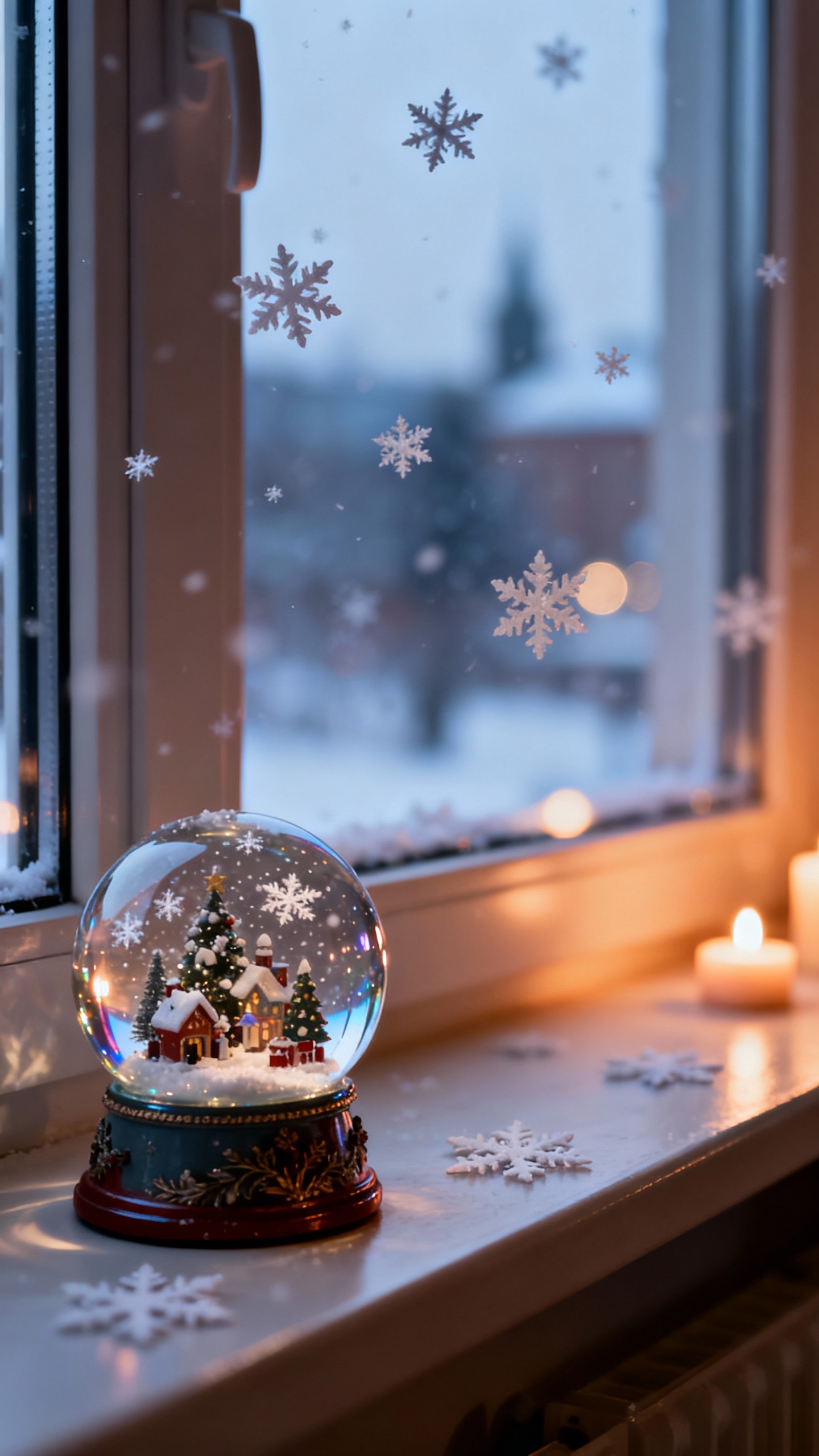 Winter Snow Globe Scene - 4K Wallpaper