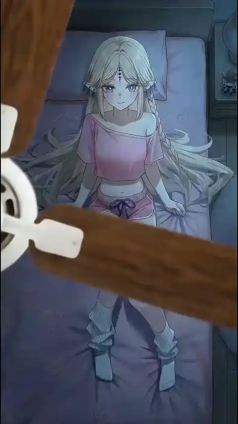 寝室のエルフ美少女 - 高画質動く壁紙