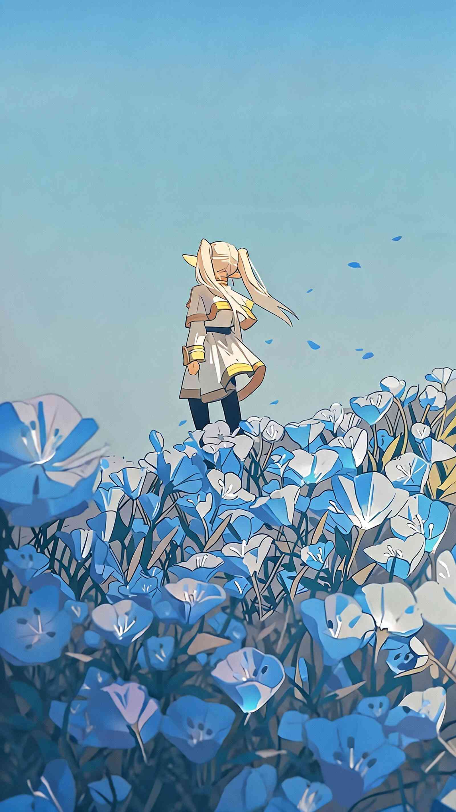 Frieren: Jenseits der Reise 4K Blumenwiese Wallpaper