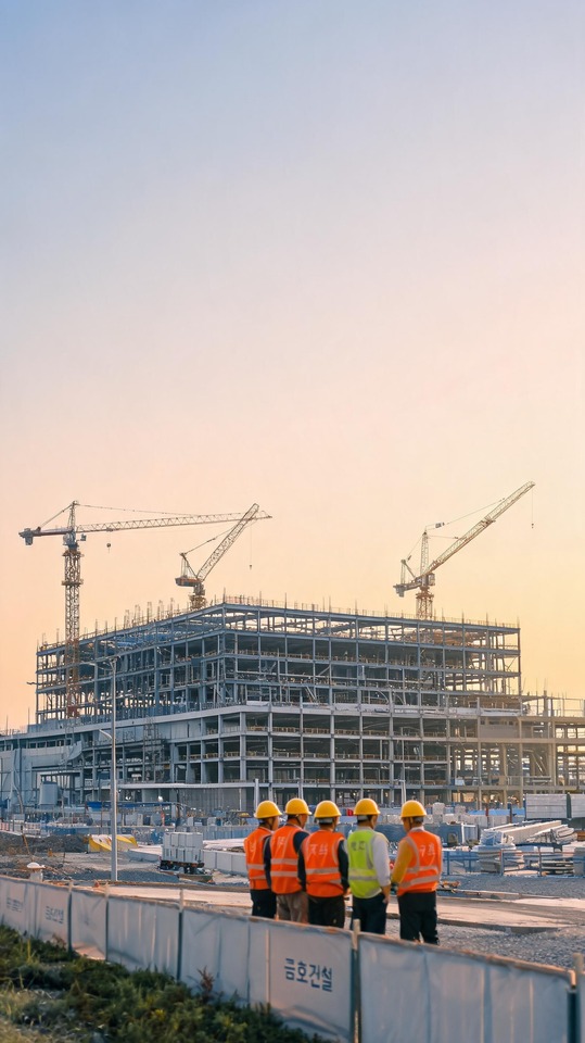 Kumho Construction Site Workers - 4K Phone Backgrounds