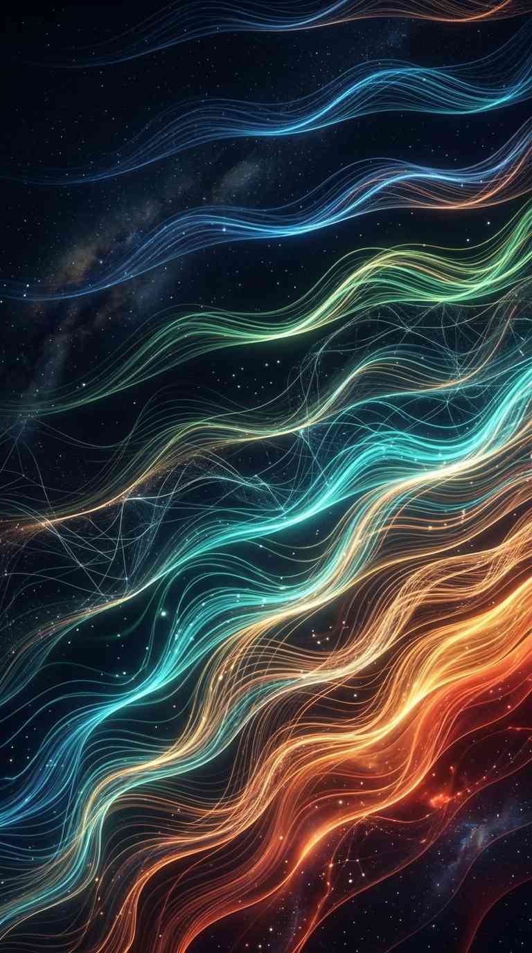 Flux Lumineux Abstrait - Arrière-plan 4K
