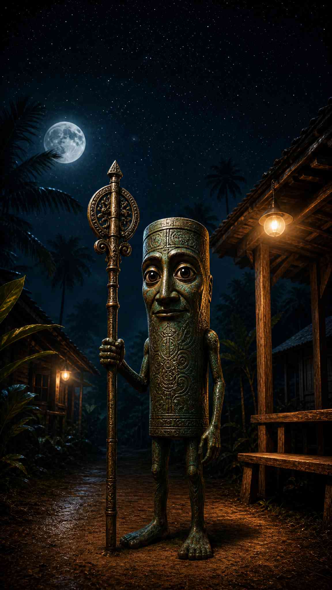 Mystical Totem Guardian - 4K Mobile Wallpaper