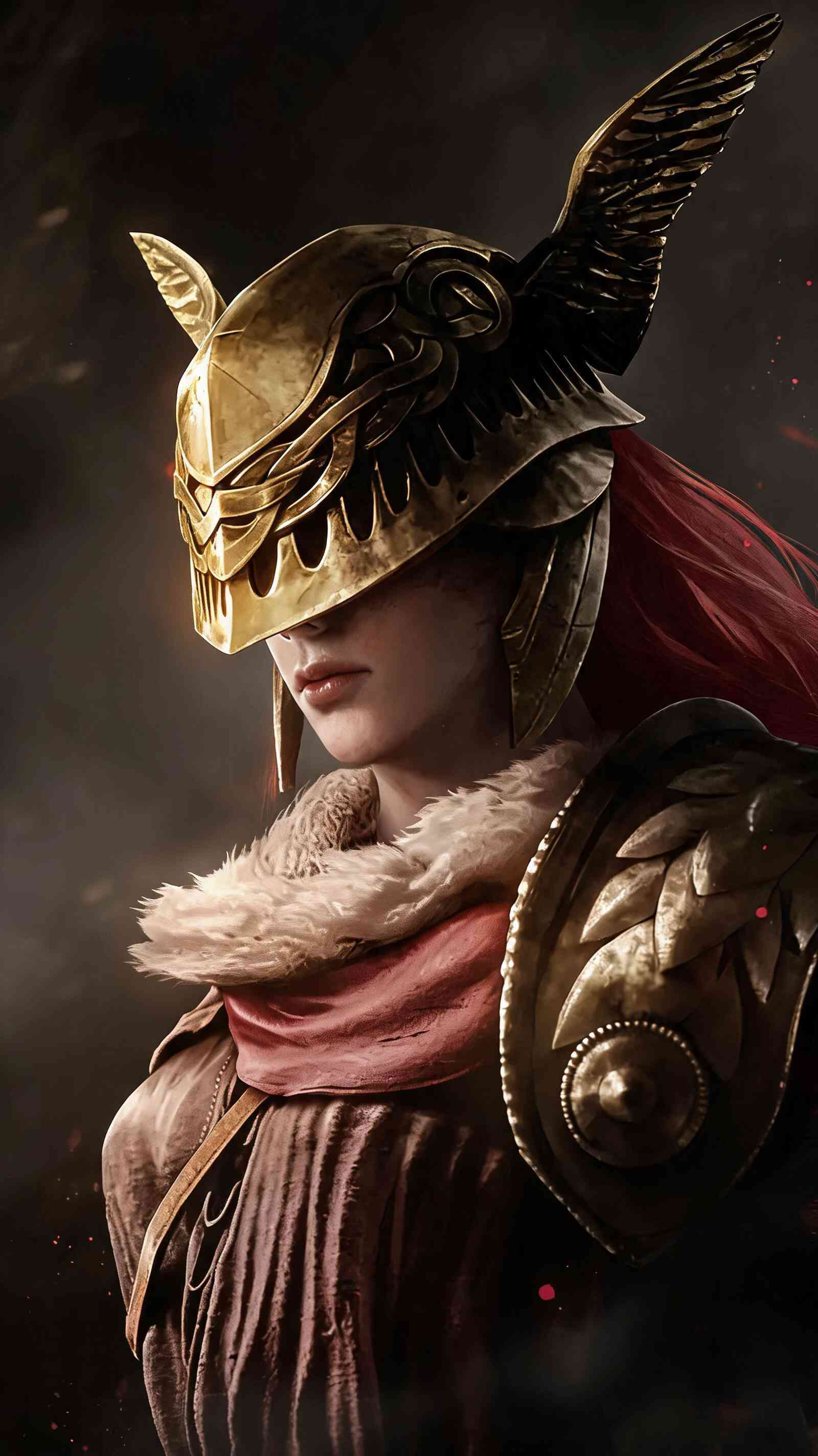 Elden Ring Weibliche Valkyrie 4K Handy Wallpaper