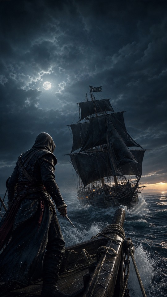 Assassin's Creed Black Flag Resynced - 4K Phone Background
