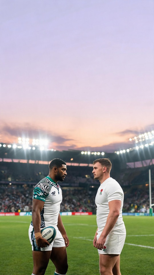Fiji vs England Rugby Face-Off - 4K Wallpaper