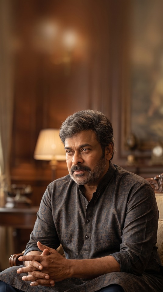 Chiranjeevi Cinematic Realism - 4K Phone Wallpaper