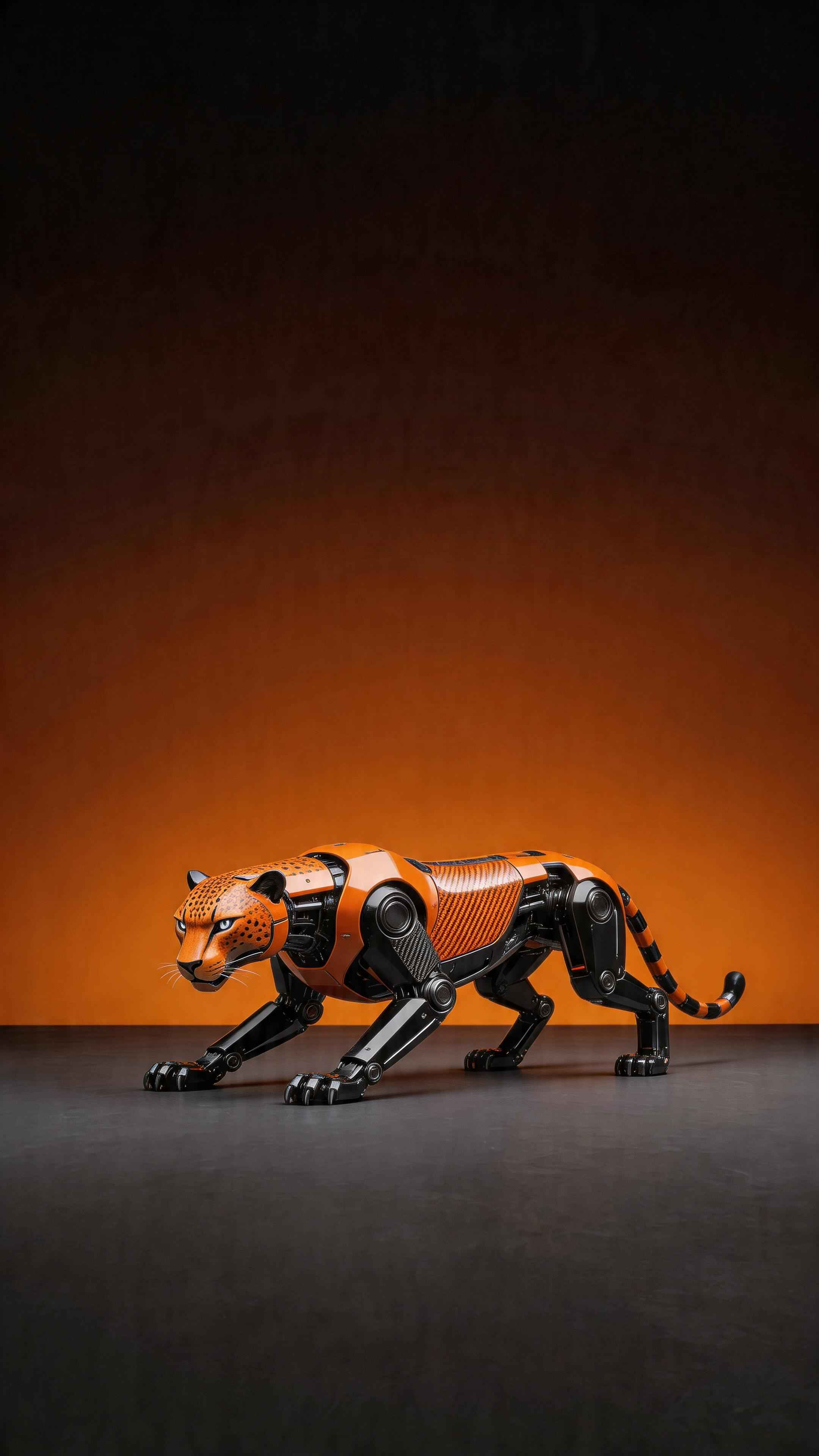 Cybernetic Mechanical Cheetah - 4K Phone Wallpaper