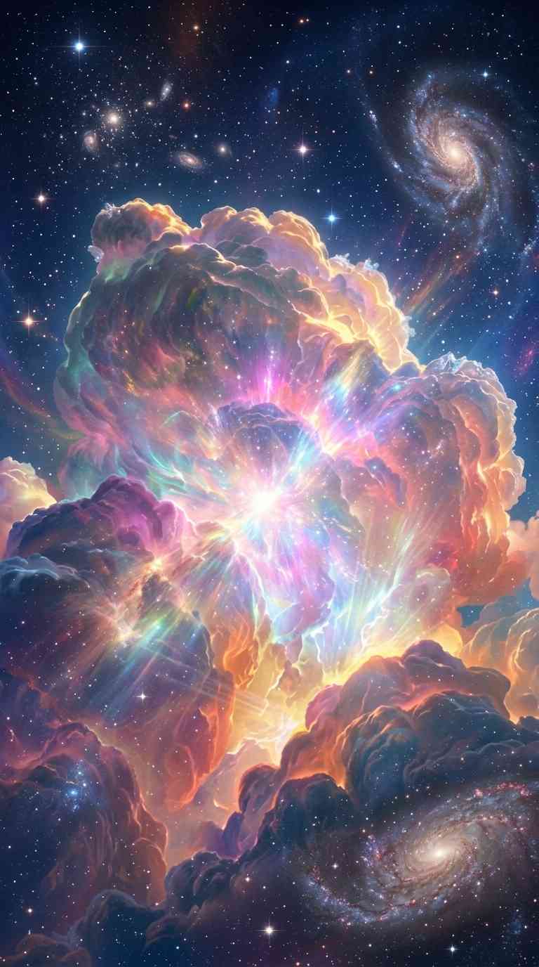Nebulosa Cósmica y Galaxia - Fondos 4K