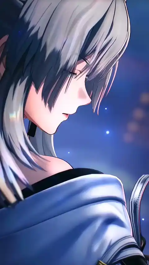 Silver Hair Anime Girl Cinematic - Live Wallpaper