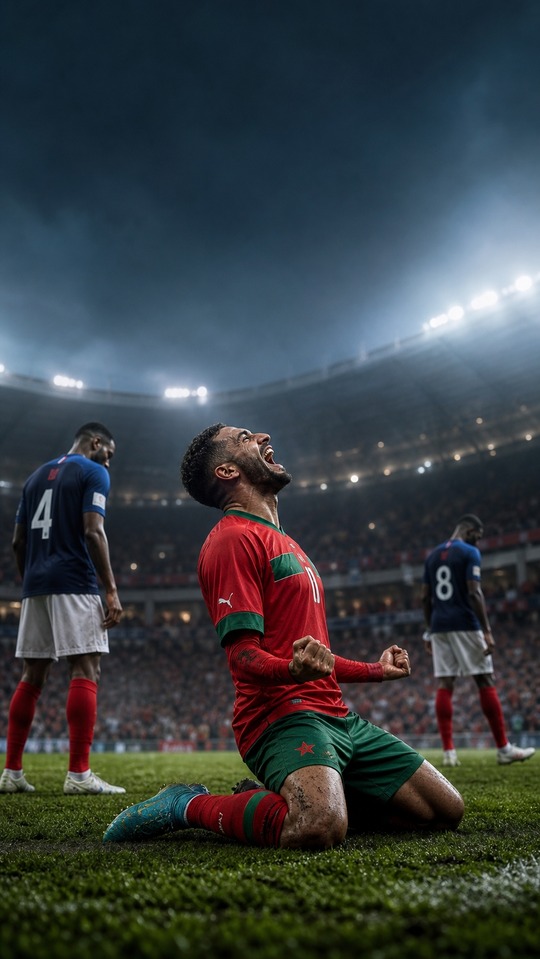 France vs Morocco Cinematic Football - 4K Wallpapers