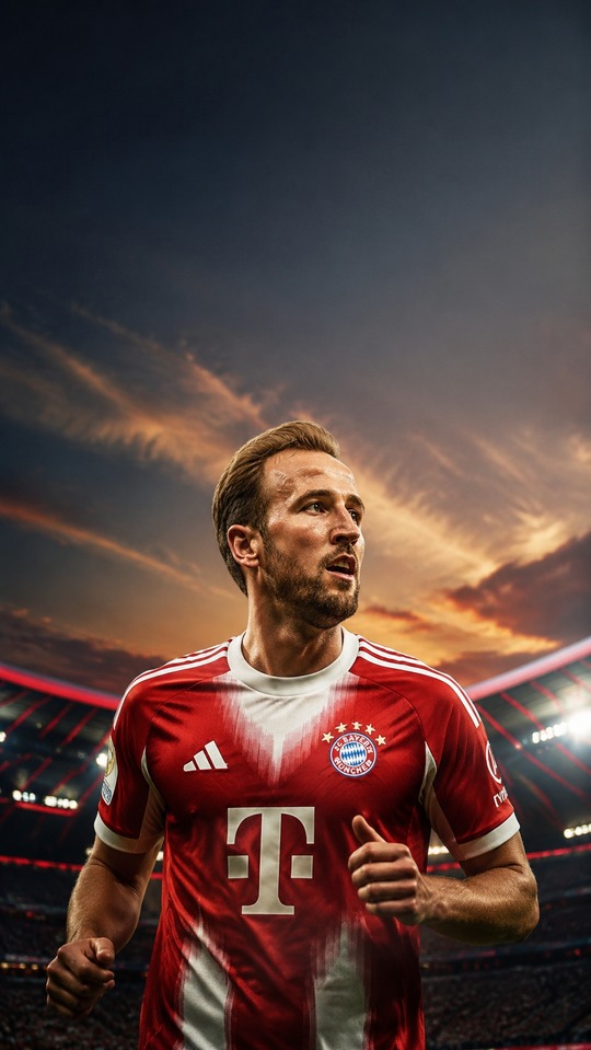 FC Bayern München Harry Kane Portrait - 4K Background