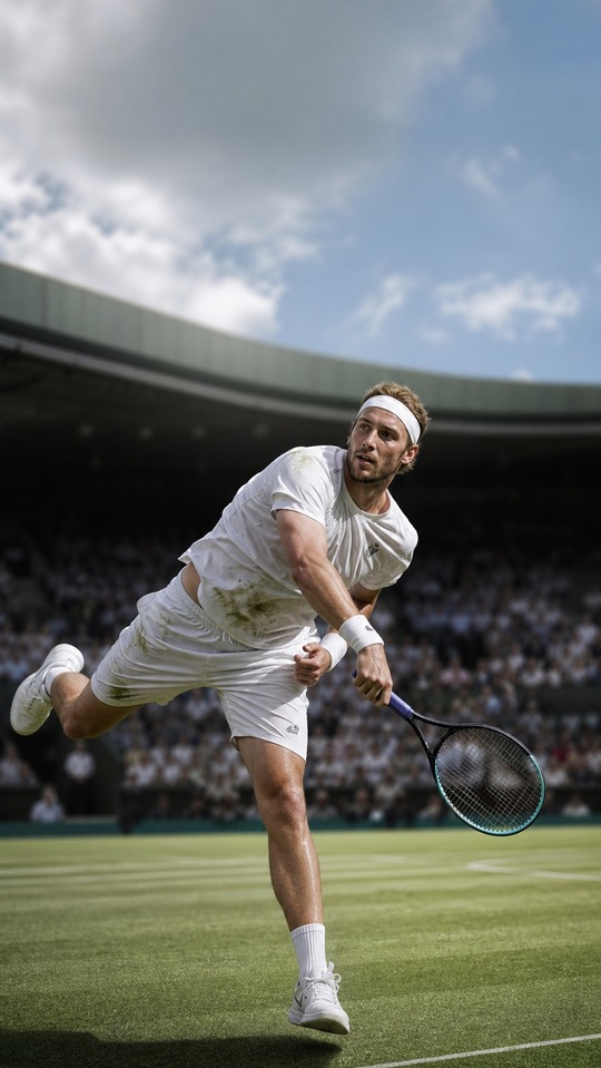 Jan-Lennard Struff Wimbledon Action - 4K Wallpaper