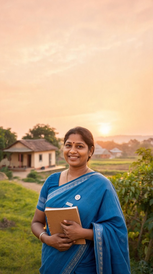 Indian Anganwadi Worker (অঙ গনওয ড) - 4K Phone Background
