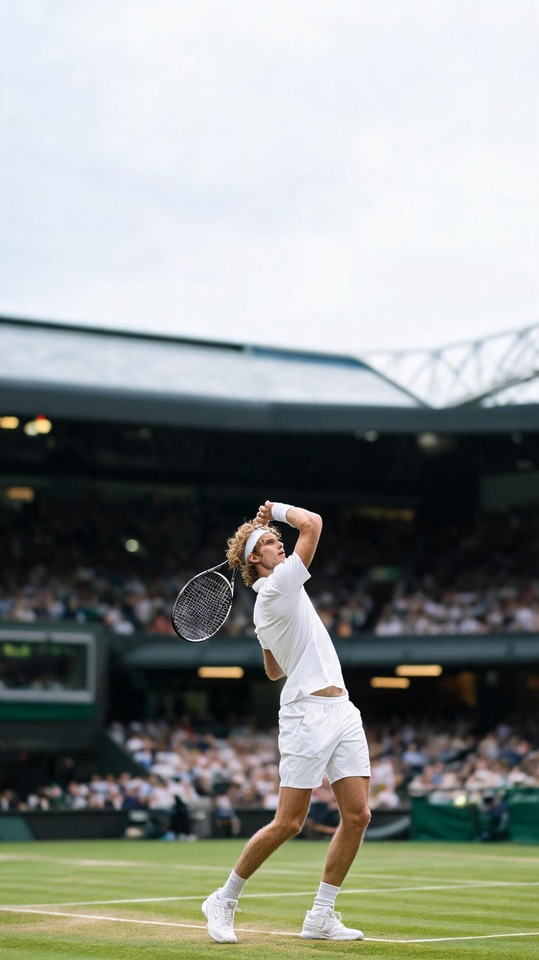 Alexander Zverev Wimbledon Halbfinale - 4K Tennis Hintergrund