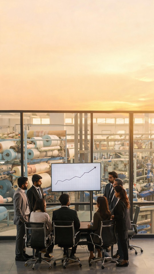 Alpine Texworld IPO GMP: Business Success 4K Background