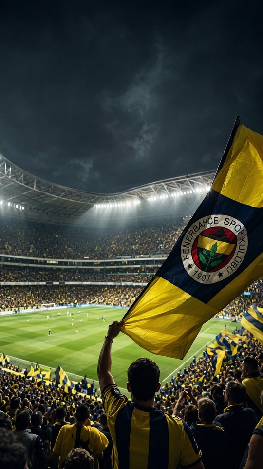 Fenerbahçe Supporters au Stade - Fond 4K