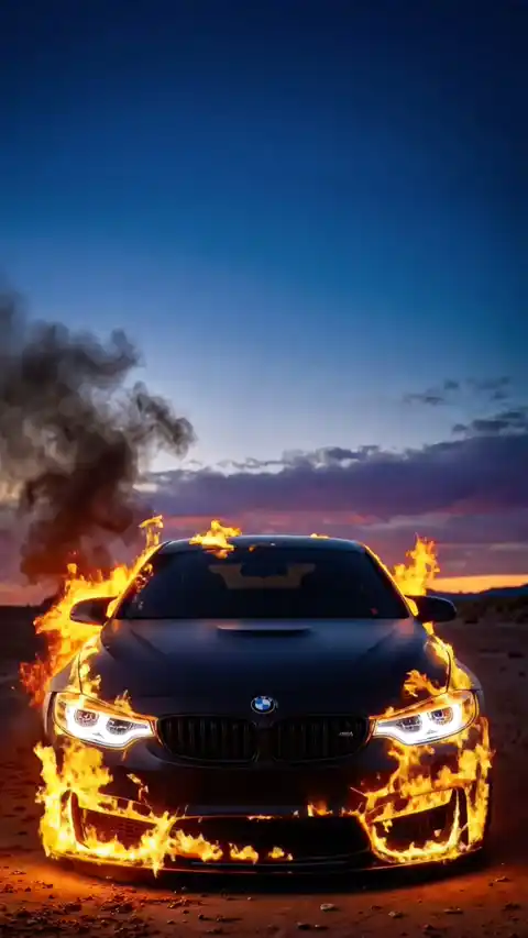 BMW M4 Cinematográfico Fuego - Fondo en Movimiento