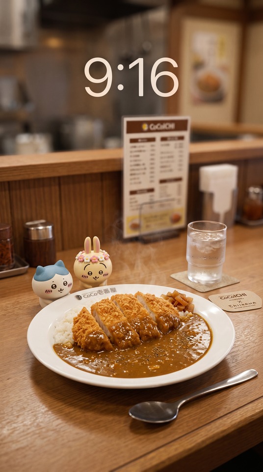 CoCoICHI Chiikawa Katsu Curry - 4K Sperrbildschirm