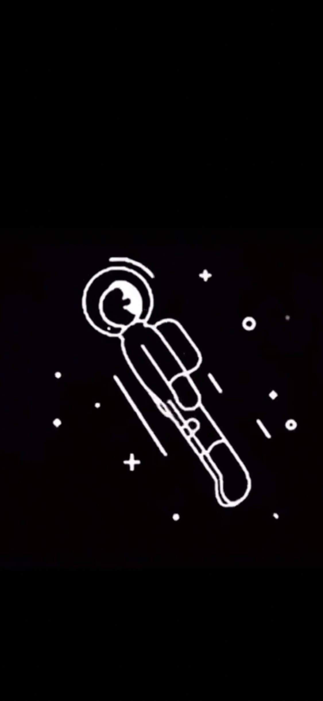 ミニマル 宇宙飛行士 落書き - 動く壁紙