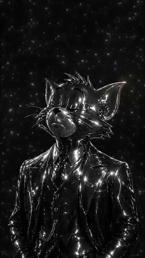 Chrome Tom Cat Luxury Suit - Live Wallpaper